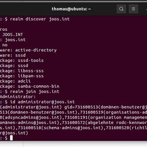 Ubuntu-Computer im Terminal in Active Directory integrieren.(Bild:  Canonical / Joos)