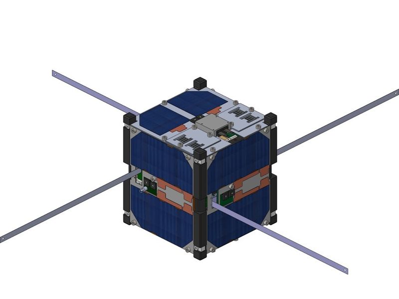 CAD Modell des Satellite SOMP (TU Dresden / Creative Commons)