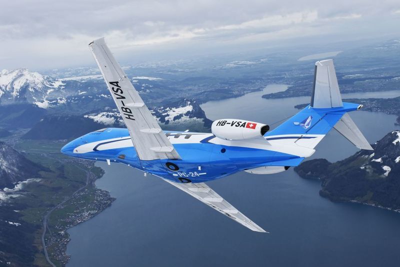 Der dritte Prototyp vom PC-24 wurde in einem auffälligen Blau gestaltet. (Pilatus Aircraft)