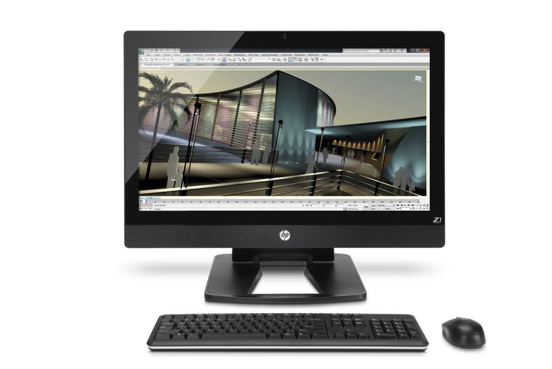 Der 27 Zoll große, White-LED Display hat eine Auflösung von 2,560 x 1,440 und bietet in Kombination mit der hochwertigen Grafikkarte höchste Farbbrillanz. Hier mit Autodesk 3DsMAXD  (Bild: HP)