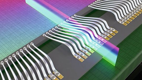 Jeder einzelne Microchip muss elektrisch und materialseitig fehlerfrei mit dem Gehäuse oder der Platine verbunden werden, entweder per Drahtbonden oder in Flip-Chip-Technologie (Lotkugeln/Bumps). Die Qualitätskontrolle erfordert hierfür sichere Detektionsauflösungen im Nanometerbereich. (Bild:  LMI und PEAK Metrology)