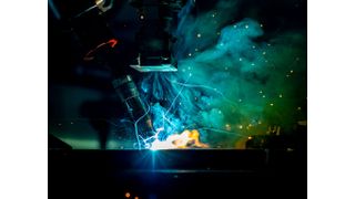 With the help of electromagnets, a spin-off from BAM intends to reduce the welding time of wind towers from 96 to 12 hours. (Image:Federal Institute for Materials Research and Testing (BAM))