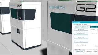 Tecnomatix Simulation zur Auslegung einer sauberen und sicheren Großserienproduktion von Steckverbindern mit der DLP-Technologie von Genera.  (Bild: Siemens)