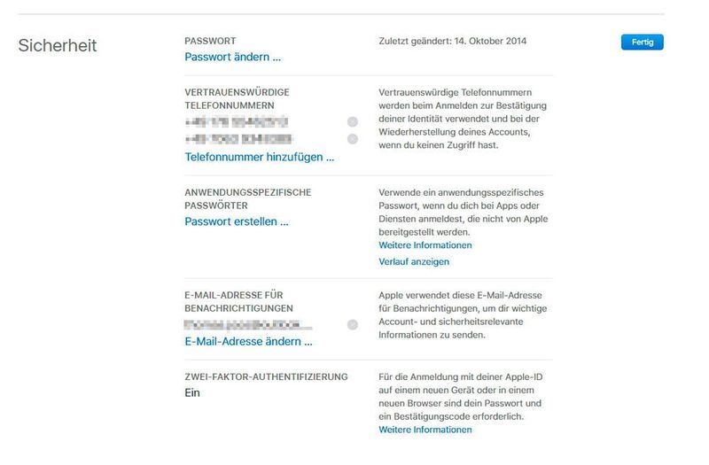 Sicherheit in Cloud verbessern. (Apple)