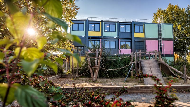 Containerschule St. Nikolaus in Erding.(Bild:  Adapteo)