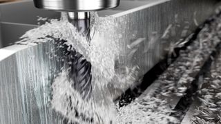 Sandvik Coromants Coromill Plura HFS arbeitet auch in seiner neuen 5×D-Ausführung an Titanwerkstoffen stabil und prozesssicher, wenn es um die Herstellung dünner Stege beim Seiten- und Taschenfräsen geht. (Sandvik Coromant)