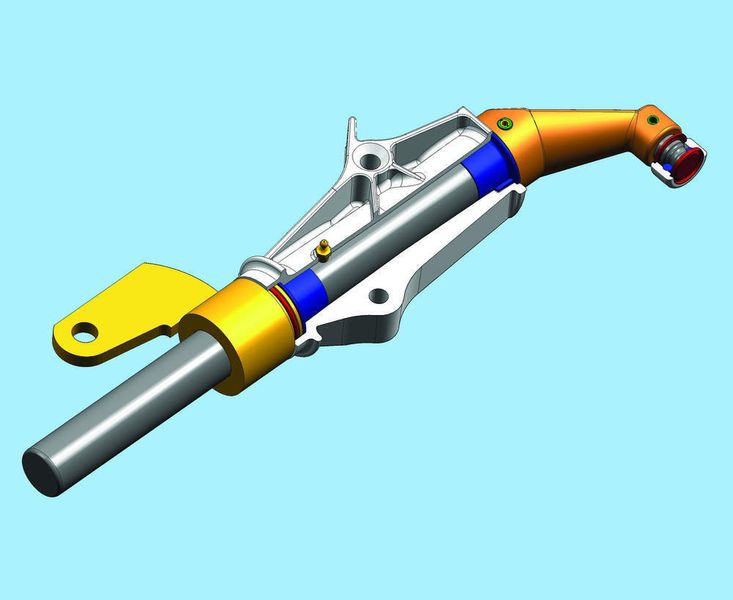 6 Alles dabei: Zinkenarm mit zwei Polymer-Gleitlagern. (Archiv: Vogel Business Media)