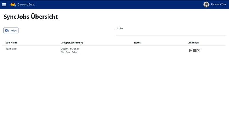 DynamicSync ermöglicht den Betrieb von mehreren SyncJobs. Diese lassen sich auch jederzeit pausieren und anpassen. (Bild: Joos / FirstAttribute AG)