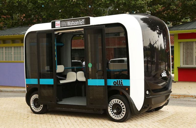 IBM-Watson-Technologie: Kognitive Mobilität etwa im intelligenten, autonom fahrenden Olli-Bus  (Bild: IBM)