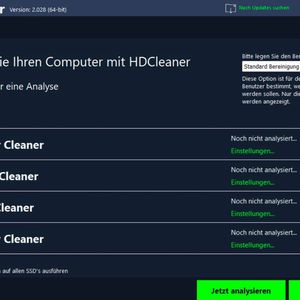 Festlegen der Optionen zum Bereinigen von Windows mit HDCleaner.(Bild:  Joos (Screenshot))