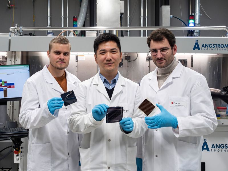 Empa researchers are working on perovskite-based tandem solar cells. (Source: Empa)