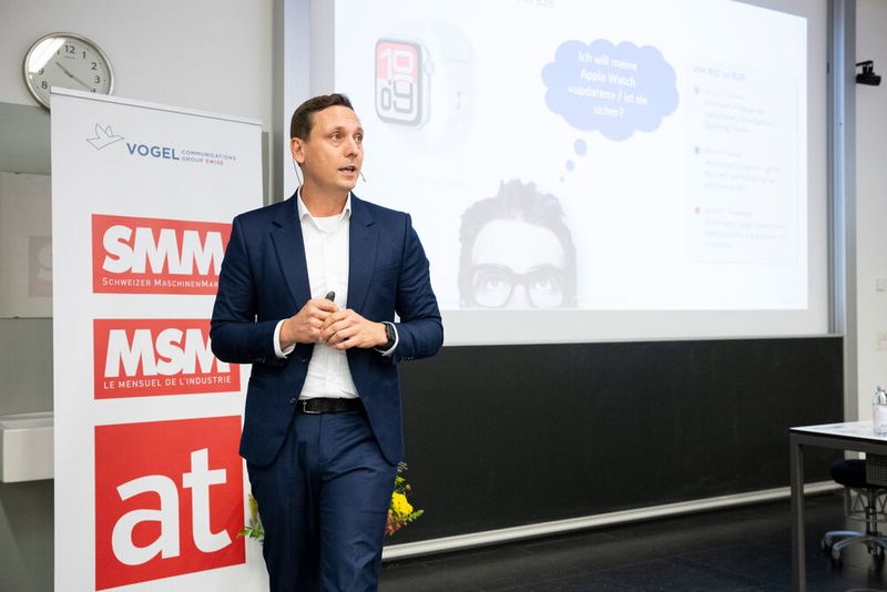 Dr. Adam Gontarz, Leiter des Bereichs Digitaliserung, Innovation und Technologie bei Swissmem über den Cyber Resiliance Act. (Bild: Thomas Entzeroth)