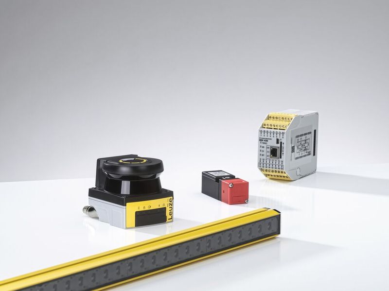 Der RSL 200 von Leuze ist der kleinste Sicherheits-Laserscanner auf dem Markt. Er sichert Maschinen, fahrerlose Transportsysteme und Roboter. Dank minimaler Abmessungen lässt er sich auch bei wenig Platz sehr einfach integrieren. (Bild: Leuze)