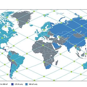 Non-terrestrial networks: Global satellite coverage(Image: Nordic Semiconductors)
