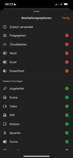 Anpassen der Oberfläche der Microsoft-365-Office-App. (Bild: Joos - Microsoft)