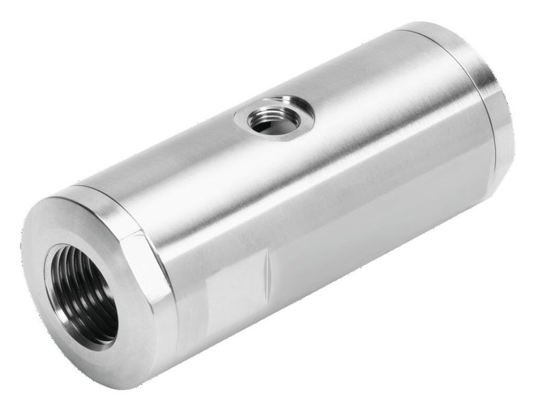 Bild 1: Freier Produktdurchfluss, geringes Gewicht und niedriger Energieverbrauch: Diese Eigenschaften zeichnen das Proportional-Medienventil VZQA aus (Bild: Festo)