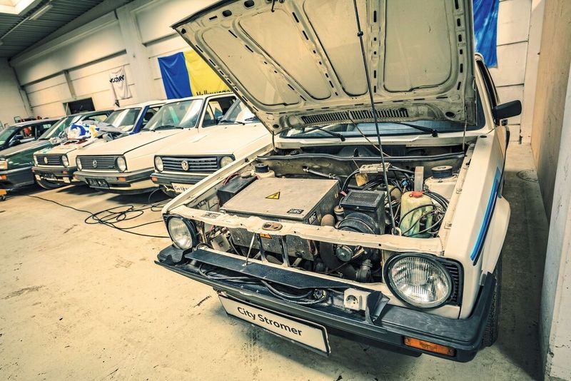 In der Sammlung findet sich auch der Golf City-Stromer der ersten Generation. (Bild: VW)