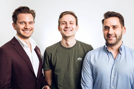 (Lasse Laaksonen, Linus Lindgård und Tomer Atzmon von Boksi. (Bild: Boksi))