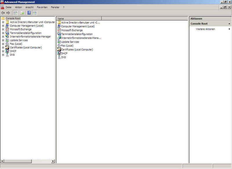 Abbildung 6: Eine klassische Managementkonsole steht erfahren Administratoren alternativ zur Verwaltung des SBS bereit. (Archiv: Vogel Business Media)