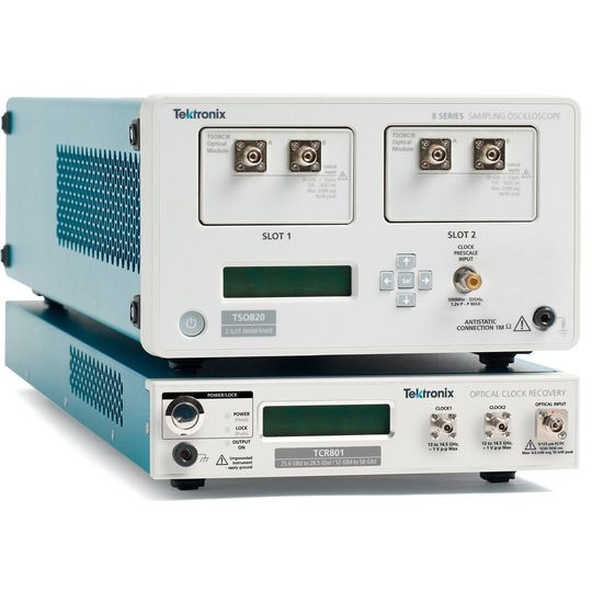 Die Sampling-Messplattform Serie 8 ist modular aufgebaut und besteht aus einem Oszilloskop, Sampling-Modulen sowie einer Software-Plattform.(Bild:  Tektronix)