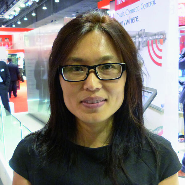 „I´m from China. At ACHEMA I visit stands to have a look at products and new technologies for processing powders.“Xin Gao, Process Engineer, Frewitt (Bild: ACHEMA Daily)