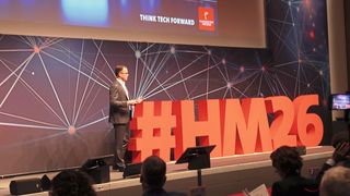 Messechef Dr. Jochen Köckler begrüßte auf der Hannover Messe Preview über 100 internationale Journalisten. (Bild: Ralf Steck)