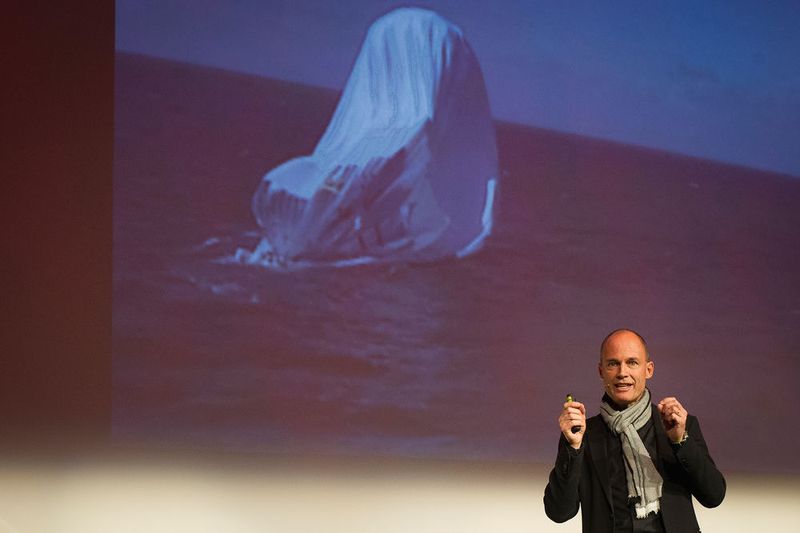 Highlight des letzten SMM-Kongresses im Jahr 2014: Die Präsentation von Betrand Piccard. (Bild: Thomas Entzeroth)