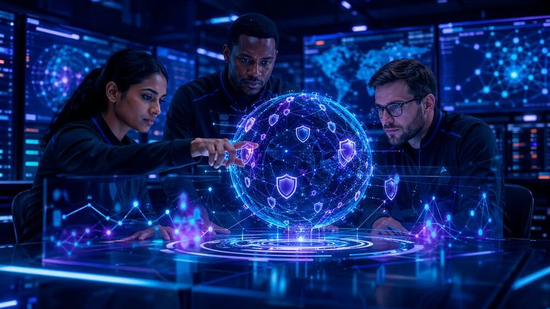 Controlware und Sekoia.io bieten Unternehmen ein 24/7-SOC, ohne dass sie selbst in komplexe Infrastruktur, spezialisiertes Personal oder kontinuierliche Weiterentwicklung investieren müssen. (Bild:  Dall-E / KI-generiert)