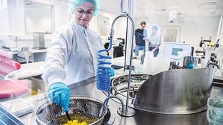 Technische Sauberkeit immer im Griff: Am sogenannten „Spülstand“ wird überwacht, ob alle Vorgaben eingehalten werden. (Bild: Pöppelmann)