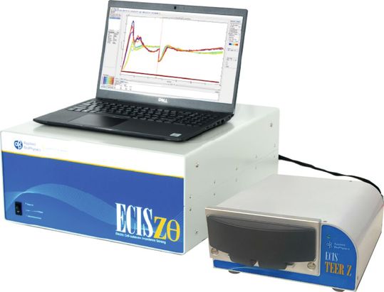 Laborgerät zur Messung des elektrischen Widerstands bei Zellsubstraten (ECIS, Electric cell-substrate impedance sensing) mit System zur Messung transepithelialer elektrischer Resistenz (TEER, transepithelial electrical resistance) von Applied Biophysics(Bild:  Dunn Labortechnik)