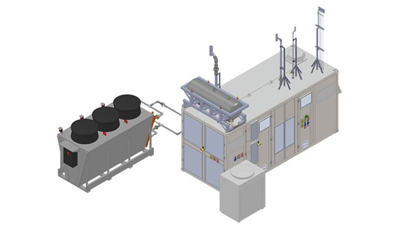 Grundbaustein des Versuchsaufbaus des Projektes IntegrH2ate ist der Elektrolyseur HGAS1SP der Firma ITM Power. (ITM Power)
