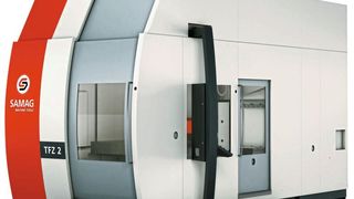 Das Samag-Highlight zur Moulding Expo 2019 ist eine TFZ 2 mit Fräsdemonstration sein. Sie trägt eine besonders steif ausgelegte Spinde, die radial wirkende Fräskräfte gut absorbieren kann, wie Samag erklärt. Halle 9 am Stand B32. (Samag Group)