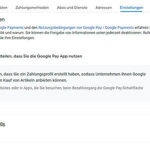 In den Einstellungen des Google-Kontos bei Google Pay ist es auch möglich, das Konto zu schließen. Das Google-Konto bleibt dabei erhalten. (Bild:  Joos)