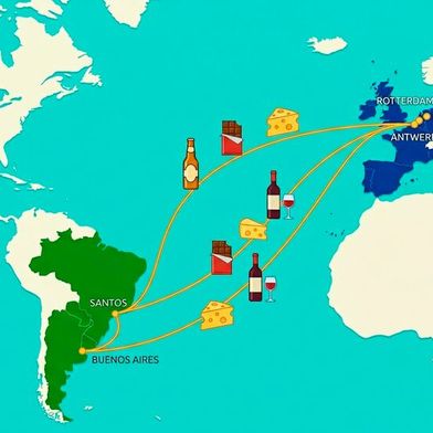 Das Freihandelsabkommen zwischen EU und Mercosur schafft ab Mai 2026 neue Exportchancen. Deutsche Hersteller können in einem Markt mit 715 Millionen Einwohnern gegen die wachsende chinesische Konkurrenz bestehen. (Bild: Gemini 3.1 Flash Image / KI-generiert)