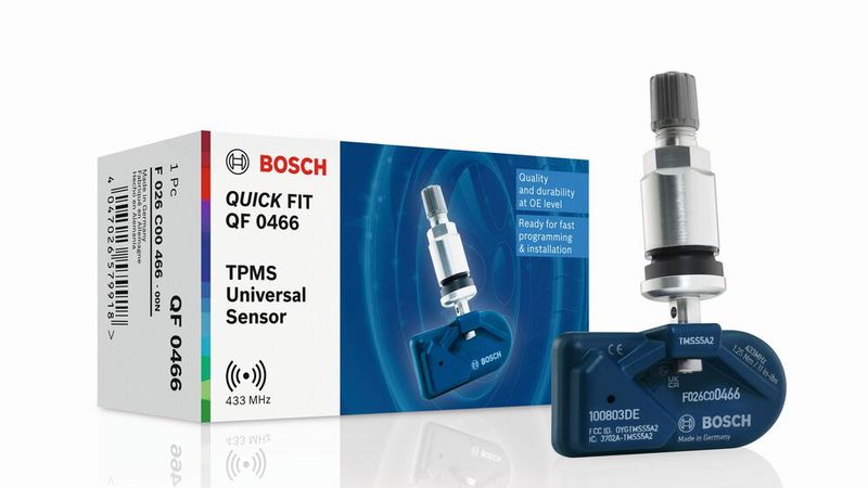Die neuen Universal-Reifendruckkontrollsensoren Quick Fit decken über 90 Prozent des EU-Fahrzeugparks mit nur vier Sachnummern ab. (Bild: Bosch)