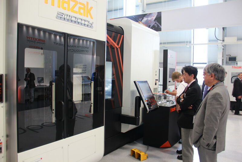 Visitors to the Open House were able to experience Mazak's new CNC live. (Source: Kroh)