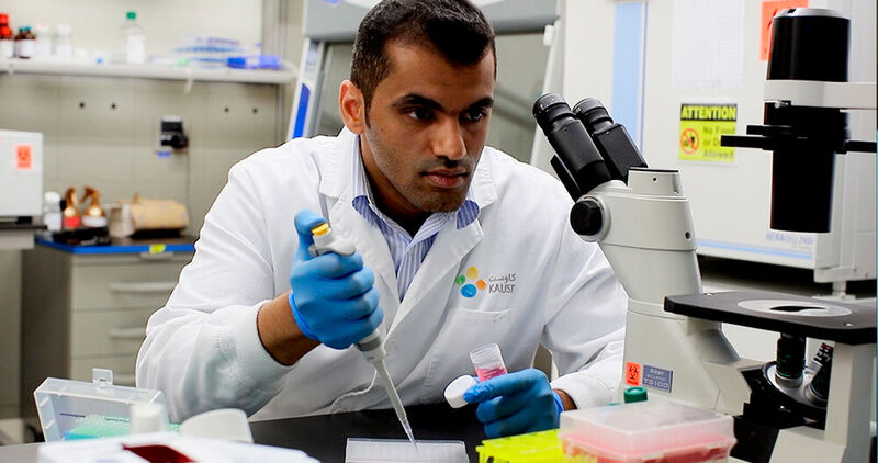 Ph.D. student Ahmed Mahas is investigating other systems to develop biologically inspired disruptive technologies for healthcare, therapeutics and diagnostics. (Source: Kaust/ Anastasia Serin)
