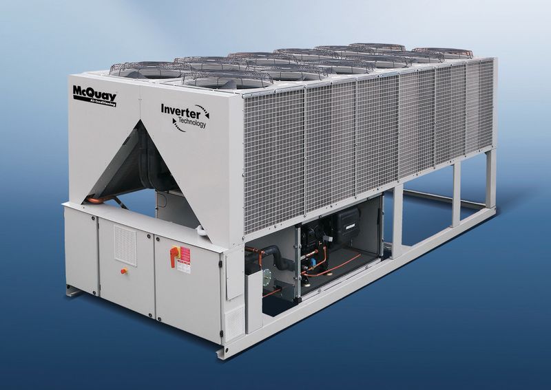 McQuay ATS-Serie von 170 bis 710 kW zur luftgekühlten Kälteerzeugung. (Bild: Aircool)
