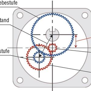 Anordnung der Zahnräder beim Parallelwellengetriebe(Bild:  Oriental Motor (Europa))