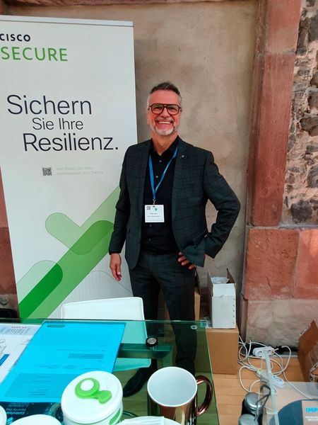 Stefan Sperr von Cisco freut sich auf interessante Fachgespräche. (Bild: Vogel IT-Medien)