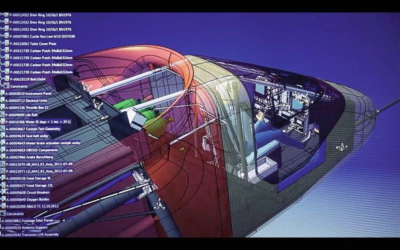 Mit der Idee eines Digital Mock-up (hier das Beispiel eines Flugzeug-Cockpits) haben große Hersteller aus der Flugzeug- oder Automobilindustrie schon früh eine Art von digitalem Zwilling erstellt, um sich dem Verhalten des Produkts anzunähern. (Dassault Systèmes)