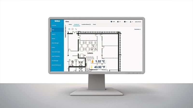 Abb.3: Dashboards ermöglichen eine grafische Übersicht aller von Viewlinc überwachten Umgebungen in der Anlage.  (Bild: Vaisala)