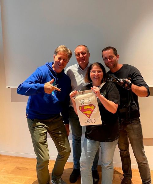 Team Superman (v. l.): Martin Scheller, Alois Zellner, Maria Hotjakov (alle Juniper) und Benjamin Augustin (Westcon) (Juniper)