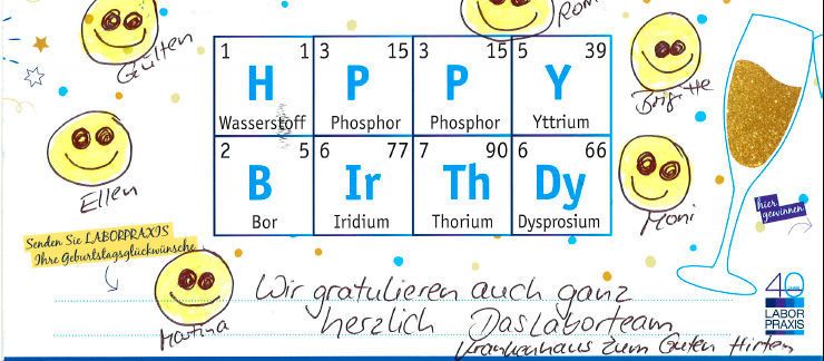 Glückwünsche zu 40 Jahre LABORPRAXIS (LABORPRAXIS)