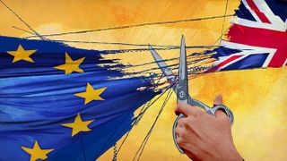 Der Brexit, den Großbritannien vor einigen Jahren angestoßen hat, tut dem Im- und Export in Albion immer weniger gut, wie eine Studie jetzt belegt, die der dpa vorliegt. (Bild: Go away 2020)