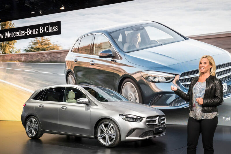 Auf der Messe gab auch die neue Mercedes-Benz B-Klasse ihr Debüt. Sie ist ab dem 3. Dezember bestellbar und wird ab Februar 2019 ausgeliefert. (Daimler)