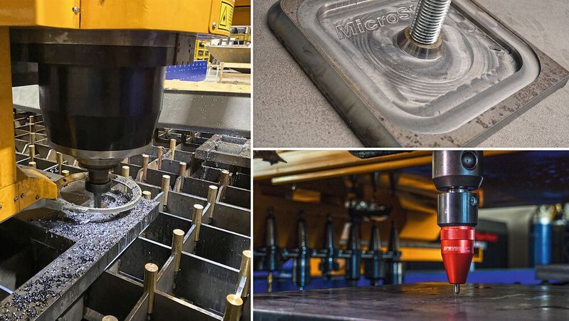 Technologien kombiniert: Schneiden, Bohren, Fräsen und Markieren auf einer Anlage verkürzt die Durchlaufzeiten und sorgt für höchste Produktivität. (Bild: Microstep)