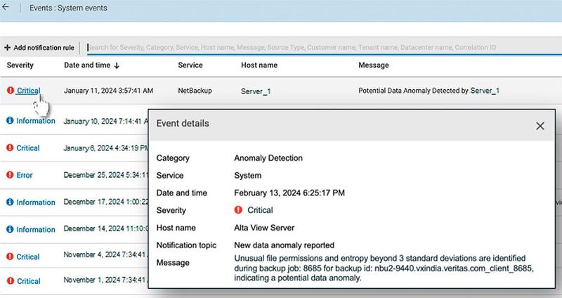 Anomalien sollen in Veritas 360 Defense inline erkannt werden, während Backups durchgeführt werden – ohne Auswirkung auf deren Leistung. (Bild: Veritas)