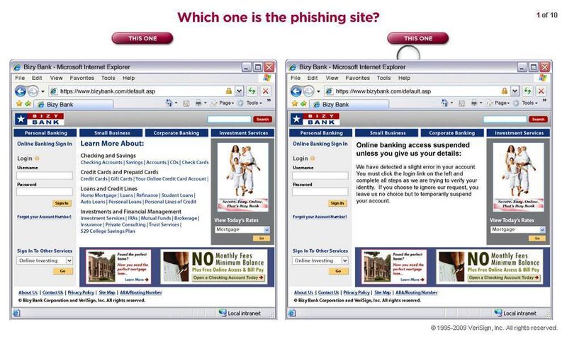 Nicht immer ist es auf den ersten Blick ersichtlich, welches die Phishing-Site ist und welches die sichere Site... (Archiv: Vogel Business Media)