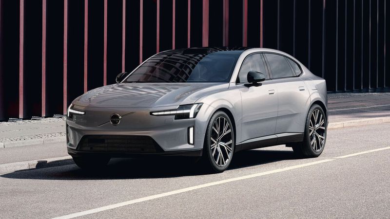 Die elektrische Fließheck-Limousine ES90 flankiert den EX90. (Bild:  Volvo)